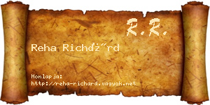 Reha Richárd névjegykártya